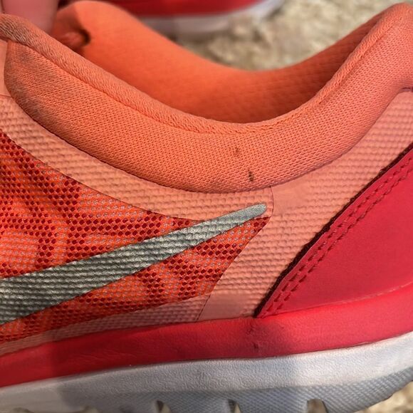 Nike Flex Y2K Running Shoes - Coral Lava Glow/Metallic Silver/Bright Crimson 7 - Picture 13 of 13